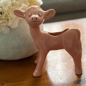 Vintage Cow Ceramic Planter